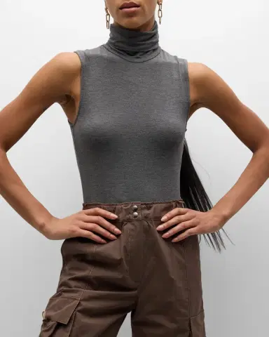 Majestic Filatures Soft Touch Sleeveless Stretch Turtleneck | Thumbnail 7 Majestic Filatures Soft Touch Sleeveless Stretch Turtleneck | Thumbnail 7
