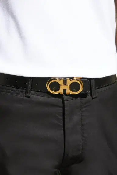 Ferragamo Men's Reversible Double-Gancini Leather Belt | Thumbnail 5 Ferragamo Men's Reversible Double-Gancini Leather Belt | Thumbnail 5