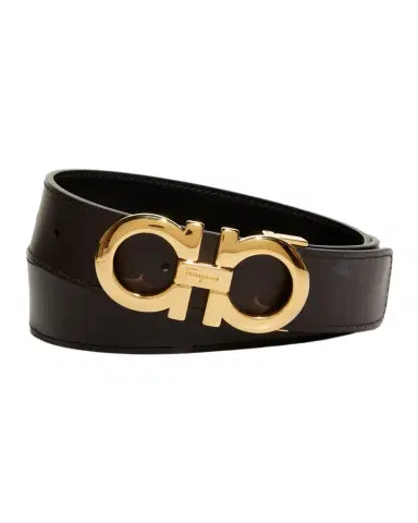 Ferragamo Men's Reversible Double-Gancini Leather Belt | Thumbnail 1 Ferragamo Men's Reversible Double-Gancini Leather Belt | Thumbnail 1