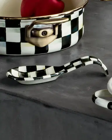 MacKenzie-Childs Courtly Check Enamel Spoon Rest | Thumbnail 2 MacKenzie-Childs Courtly Check Enamel Spoon Rest | Thumbnail 2
