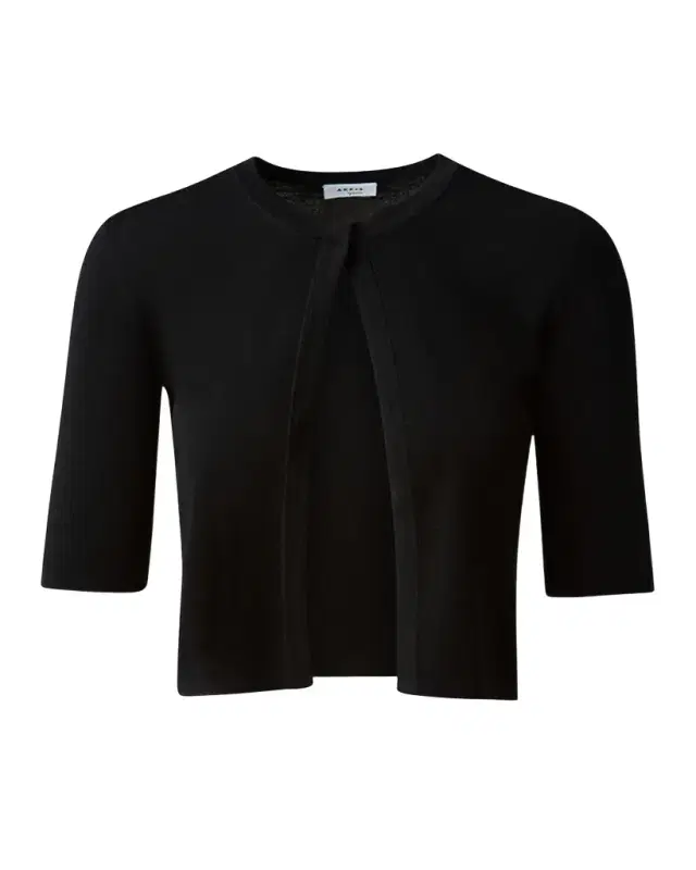 Akris punto Half-Sleeve Short Cardigan