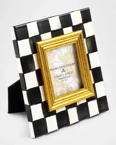 MacKenzie-Childs Courtly Check Enamel Frame | Thumbnail 2