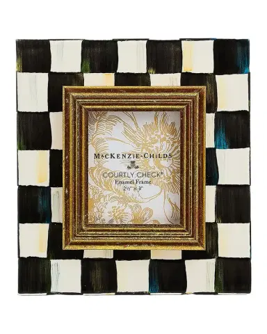 MacKenzie-Childs Courtly Check Enamel Frame | Thumbnail 1