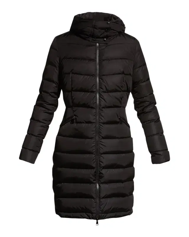Moncler Flammette High-Neck Puffer Coat