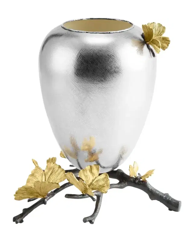 Michael Aram Butterfly Ginkgo Vase, Medium