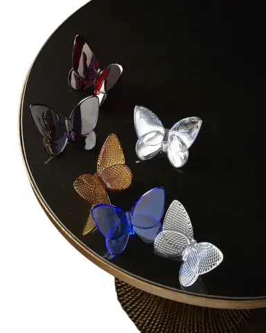 Baccarat 2.5" Lucky Crystal Clear Diamante Butterfly | Thumbnail 1