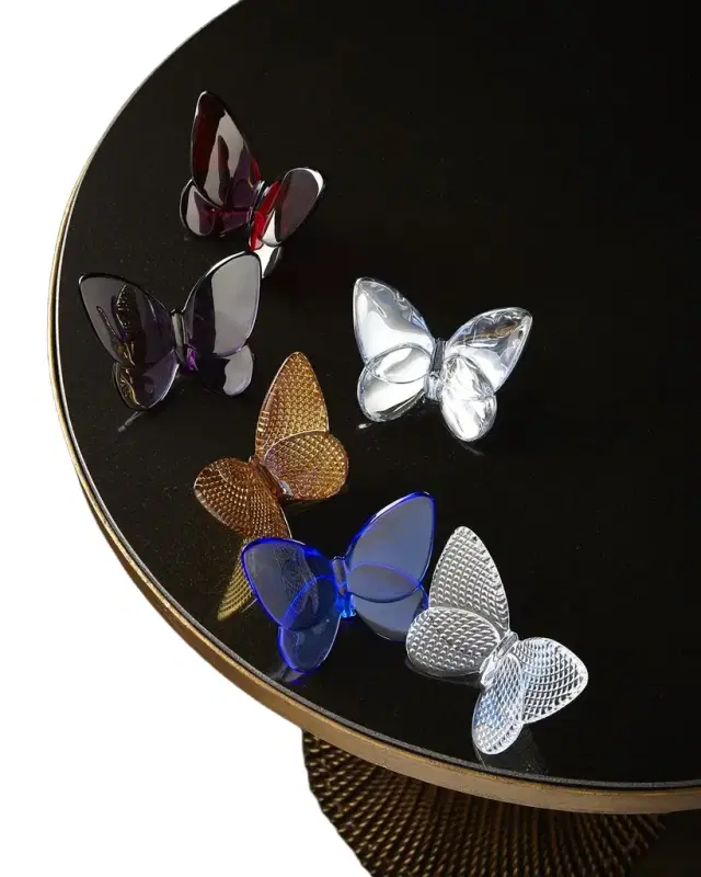Baccarat 2.5" Lucky Crystal Clear Diamante Butterfly