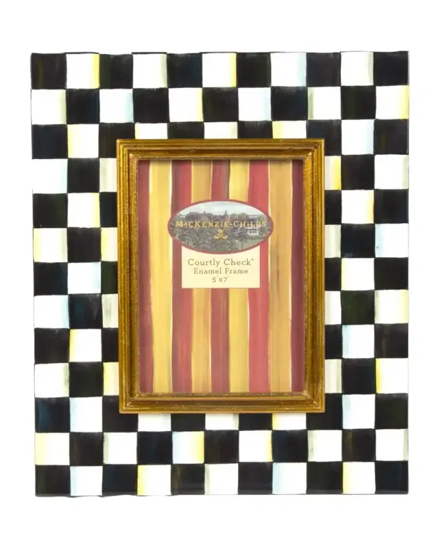 MacKenzie-Childs Courtly Check Enamel Frame