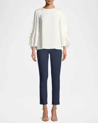 Lela Rose Catherine Slim-Leg Ankle Pants | Thumbnail 2 Lela Rose Catherine Slim-Leg Ankle Pants | Thumbnail 2