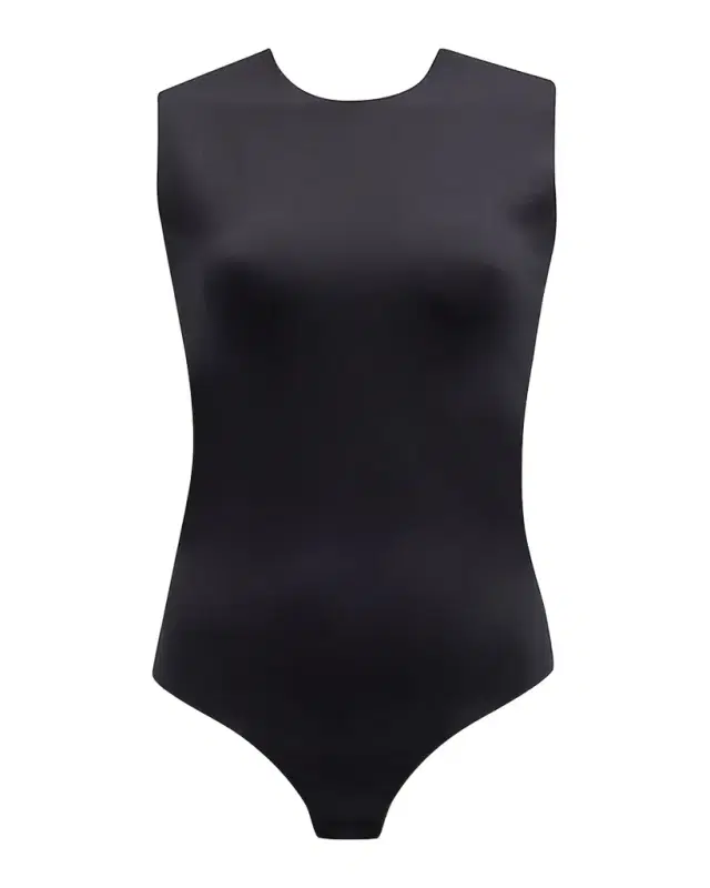 Seamless Mock-Neck Thong Bodysuit