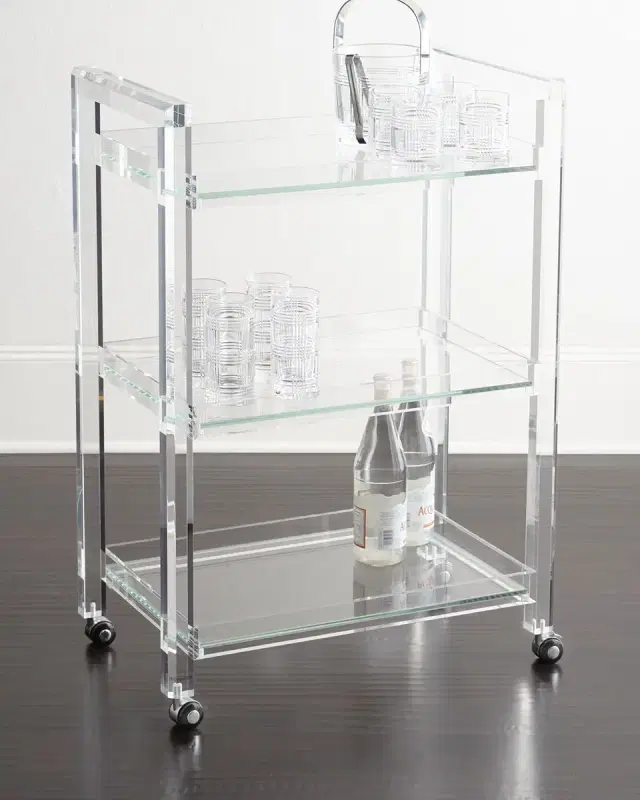 Interlude Home Ava Acrylic Bar Cart