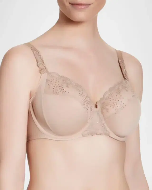 Delice Floral-Embroidered Full Cup Bra