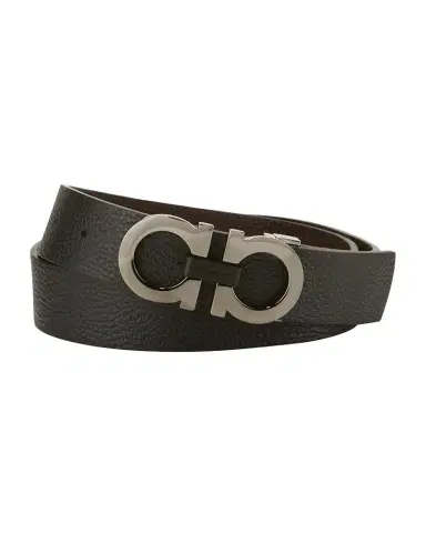 Ferragamo Moufflon Adjustable & Reversible Double-Gancini Buckle Leather Belt | Thumbnail 1 Ferragamo Moufflon Adjustable & Reversible Double-Gancini Buckle Leather Belt | Thumbnail 1