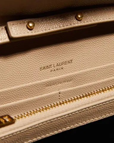Saint Laurent YSL Monogram Large Wallet on Chain in Grained Leather | Thumbnail 2 Saint Laurent YSL Monogram Large Wallet on Chain in Grained Leather | Thumbnail 2