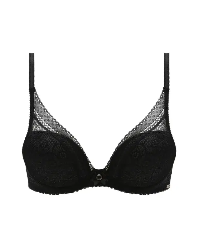 Chantelle Festivite Lace Plunge Bra, Bright Pink