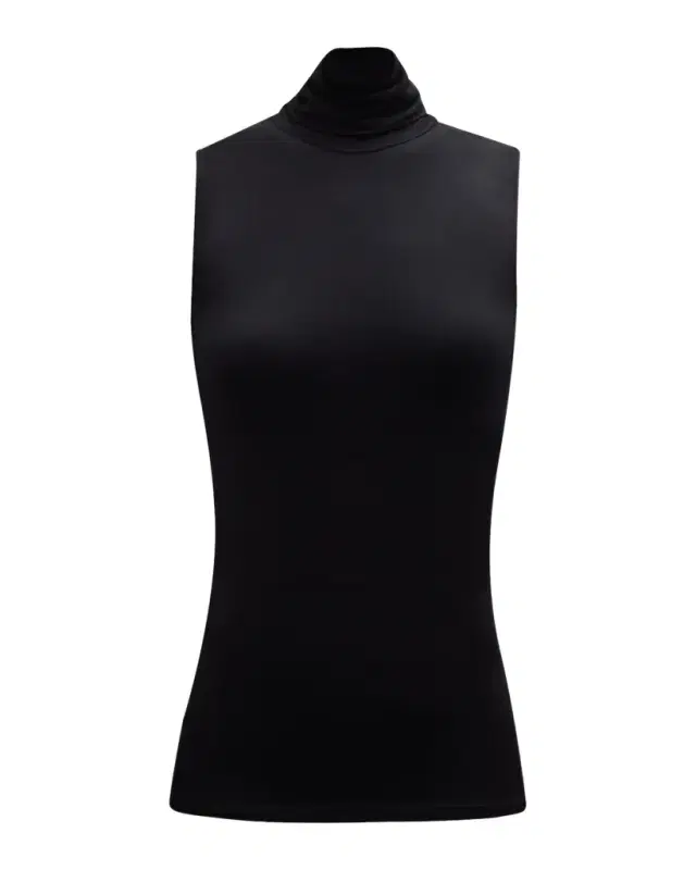 Majestic Filatures Soft Touch Sleeveless Stretch Turtleneck