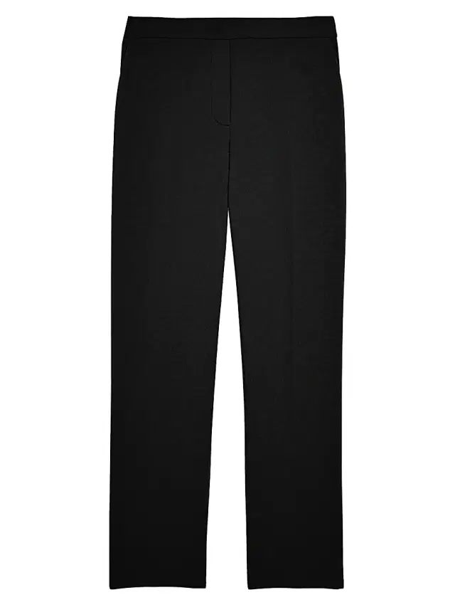Theory Women's Treeca Pull-On Ankle Trousers - Black