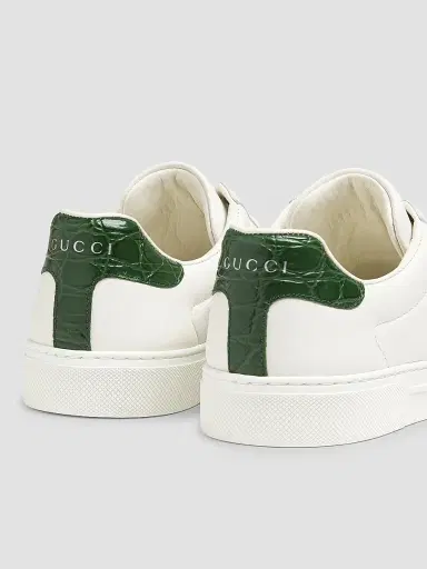 Gucci Women's MAC80 Leather Low-Top Sneakers - Bianco - Size 10.5 | Thumbnail 3