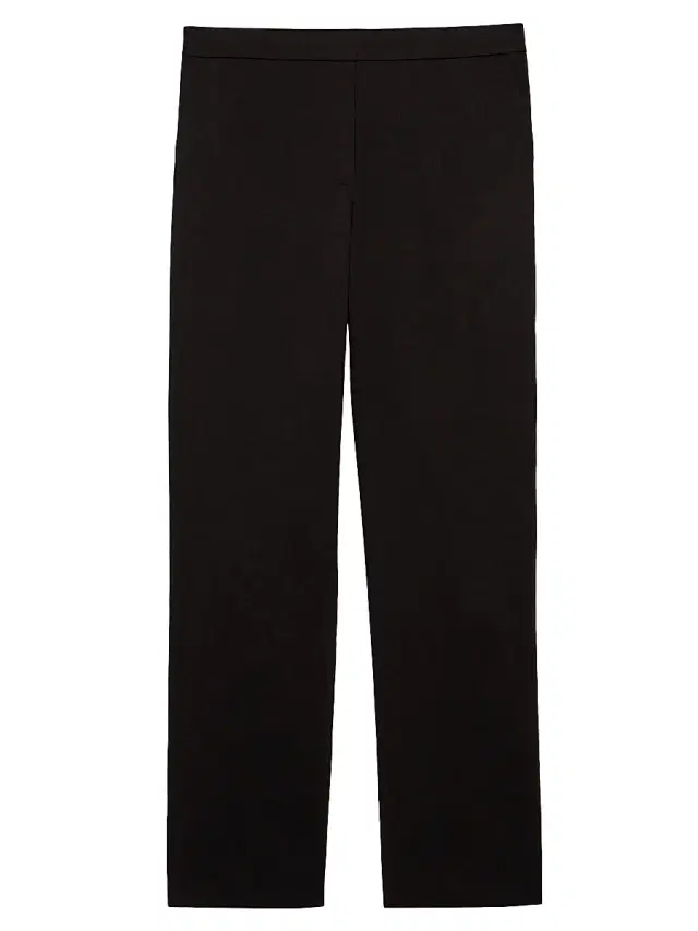 Theory Women's Treeca Linen Pull-On Crop Pants - Black