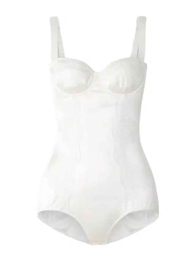 Dolce & Gabbana Lace-trimmed Silk-blend Satin Bodysuit