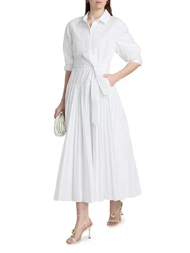 Simkhai Women's Arlo Belted Maxi Shirtdress - White - Size XS | Thumbnail 2 Simkhai Women's Arlo Belted Maxi Shirtdress - White - Size XS | Thumbnail 2