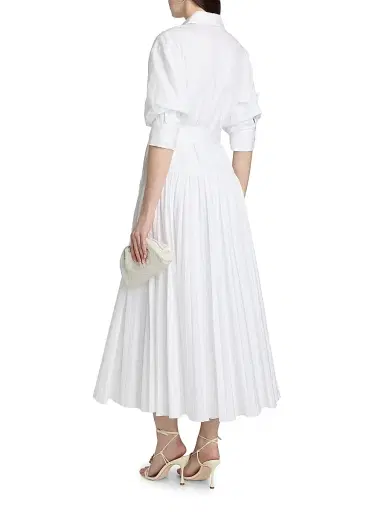 Simkhai Women's Arlo Belted Maxi Shirtdress - White - Size XS | Thumbnail 5 Simkhai Women's Arlo Belted Maxi Shirtdress - White - Size XS | Thumbnail 5