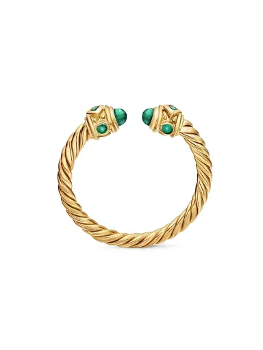David Yurman Women's Renaissance Open Ring in 18K Gold With Gemstones - Emerald | Thumbnail 5