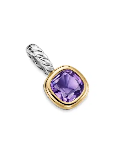 David Yurman Women's Mini Cushion Cut Amulet in Sterling Silver - Amethyst | Thumbnail 3 David Yurman Women's Mini Cushion Cut Amulet in Sterling Silver - Amethyst | Thumbnail 3
