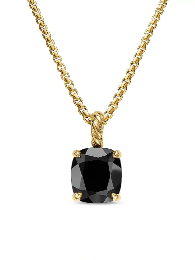 Women's Marbella Pendant in 18K Yellow Gold - Black Onyx