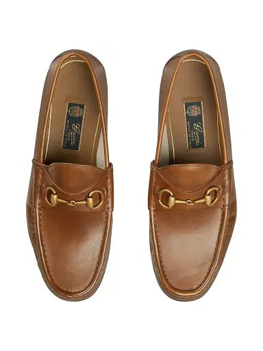 Gucci Men's 1953 Horsebit Leather Loafers - Brown - Size 7.5 | Thumbnail 4 Gucci Men's 1953 Horsebit Leather Loafers - Brown - Size 7.5 | Thumbnail 4