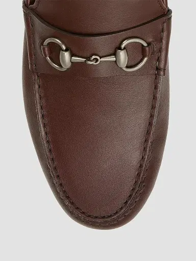 Gucci Men's Byorn Leather Driving Loafers - Cocoa - Size 7.5 | Thumbnail 4 Gucci Men's Byorn Leather Driving Loafers - Cocoa - Size 7.5 | Thumbnail 4