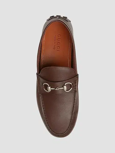 Gucci Men's Byorn Leather Driving Loafers - Cocoa - Size 7.5 | Thumbnail 5 Gucci Men's Byorn Leather Driving Loafers - Cocoa - Size 7.5 | Thumbnail 5