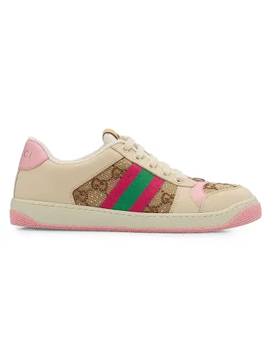 Gucci Women's GG Crystal-Embellished Canvas Sneakers - Camel - Size 12 | Thumbnail 1 Gucci Women's GG Crystal-Embellished Canvas Sneakers - Camel - Size 12 | Thumbnail 1