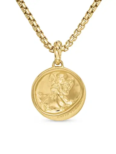 David Yurman Women's Zodiac Amulet in 18K Yellow Gold with Diamonds - Aquarius | Thumbnail 4