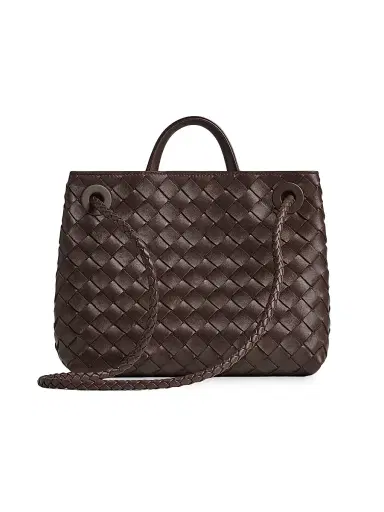 Bottega Veneta Women's Andiamo Small Intrecciato Leather Top-Handle Bag - Fondant | Thumbnail 5