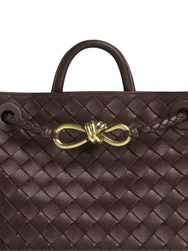 Bottega Veneta Women's Andiamo Small Intrecciato Leather Top-Handle Bag - Fondant | Thumbnail 7