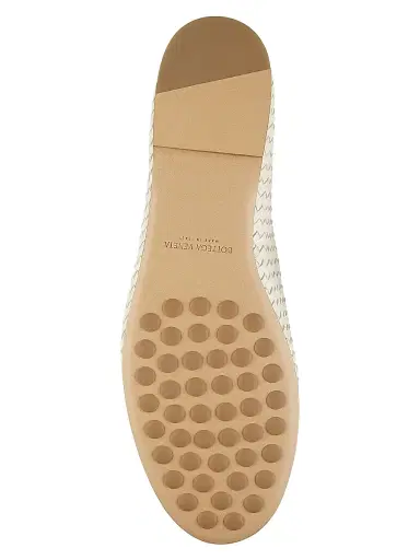 Bottega Veneta Women's Rosa Intrecciato Leather Flats - Sea Salt - Size 12 | Thumbnail 4 Bottega Veneta Women's Rosa Intrecciato Leather Flats - Sea Salt - Size 12 | Thumbnail 4