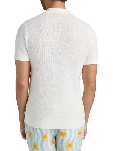 Onia Men's Textured Knit Polo Shirt | Thumbnail 5 Onia Men's Textured Knit Polo Shirt | Thumbnail 5