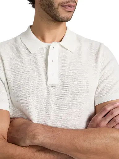 Onia Men's Textured Knit Polo Shirt | Thumbnail 6 Onia Men's Textured Knit Polo Shirt | Thumbnail 6