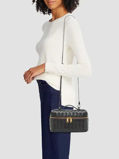 Bottega Veneta Women's Bang Bang Intrecciato Leather Crossbody Vanity Case Bag | Thumbnail 2 Bottega Veneta Women's Bang Bang Intrecciato Leather Crossbody Vanity Case Bag | Thumbnail 2
