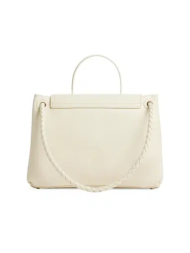 Bottega Veneta Women's Ciao Ciao Medium Leather Top Handle Bag - Sea Salt Brass | Thumbnail 5 Bottega Veneta Women's Ciao Ciao Medium Leather Top Handle Bag - Sea Salt Brass | Thumbnail 5