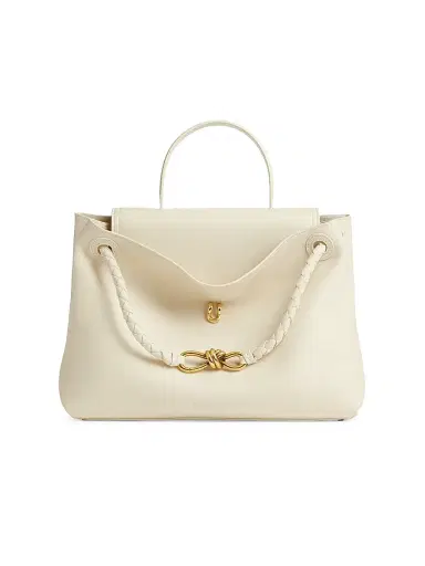 Bottega Veneta Women's Ciao Ciao Medium Leather Top Handle Bag - Sea Salt Brass | Thumbnail 6 Bottega Veneta Women's Ciao Ciao Medium Leather Top Handle Bag - Sea Salt Brass | Thumbnail 6