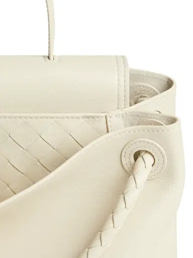 Bottega Veneta Women's Ciao Ciao Medium Leather Top Handle Bag - Sea Salt Brass | Thumbnail 8 Bottega Veneta Women's Ciao Ciao Medium Leather Top Handle Bag - Sea Salt Brass | Thumbnail 8