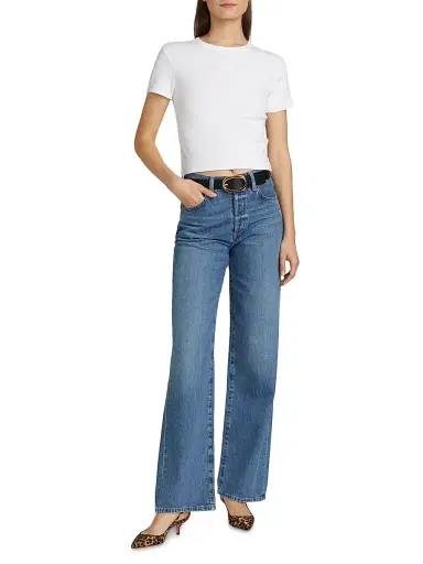 Joe's Jeans Women's The Baby Cotton-Blend T-Shirt - Optic White | Thumbnail 2