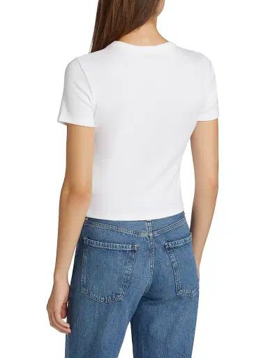 Joe's Jeans Women's The Baby Cotton-Blend T-Shirt - Optic White | Thumbnail 5