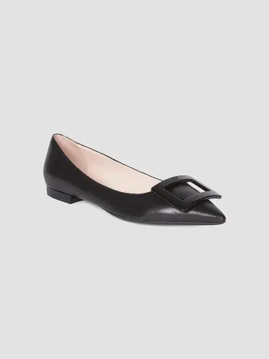 Roger Vivier Women's Gommettine Leather Flats - Black - Size 12 | Thumbnail 2 Roger Vivier Women's Gommettine Leather Flats - Black - Size 12 | Thumbnail 2