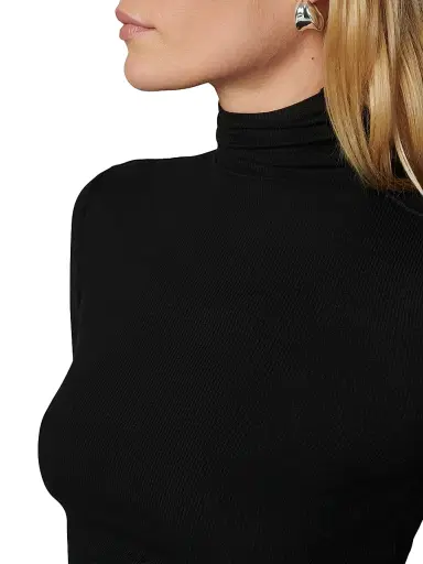 Joe's Jeans Women's The Tony Long-Sleeve Top - Black - Size XS | Thumbnail 6