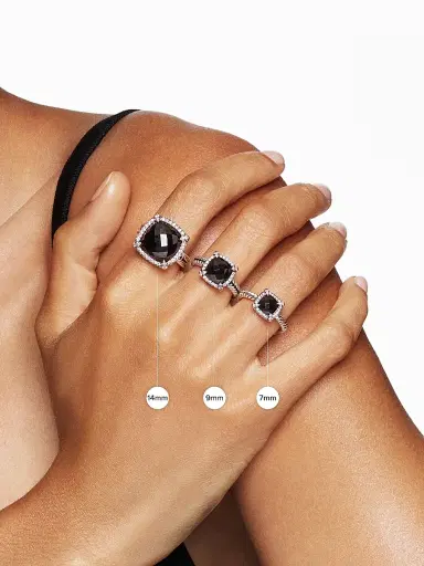 David Yurman Women's Petite Chatelaine Pavé Bezel Ring in 18K Yellow Gold with Diamonds - Pink Tourmaline | Thumbnail 8 David Yurman Women's Petite Chatelaine Pavé Bezel Ring in 18K Yellow Gold with Diamonds - Pink Tourmaline | Thumbnail 8