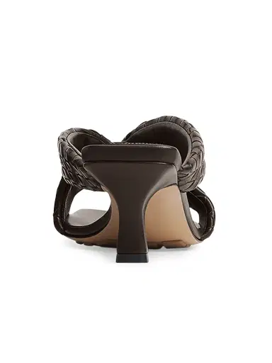 Bottega Veneta Women's Riva 50MM Leather Kitten-Heel Sandals - Fondant | Thumbnail 3 Bottega Veneta Women's Riva 50MM Leather Kitten-Heel Sandals - Fondant | Thumbnail 3