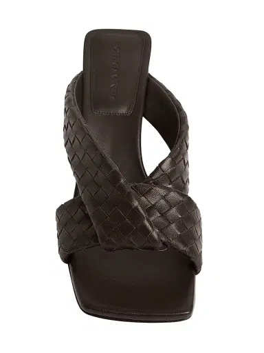 Bottega Veneta Women's Riva 50MM Leather Kitten-Heel Sandals - Fondant | Thumbnail 4 Bottega Veneta Women's Riva 50MM Leather Kitten-Heel Sandals - Fondant | Thumbnail 4